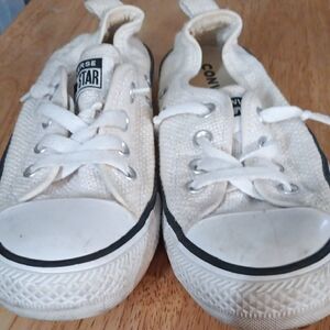 Converse Kids White Low-Top Canvas Sneakers